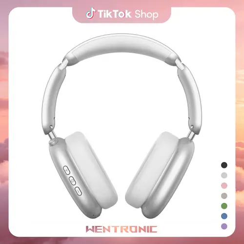 WENTRONIC Y02 Over-Ear Hybrid Active Noise Cancellation Folding Bluetooth Headphones - Noise Isolating, 60H Playtime, Hi-Res Audio, Soft Earpads, Built-in Mic, Phone Calls, 3.5mm Stereo Cable, Sweat Resistant, Compatible with iOS/Android/PC & Laptop