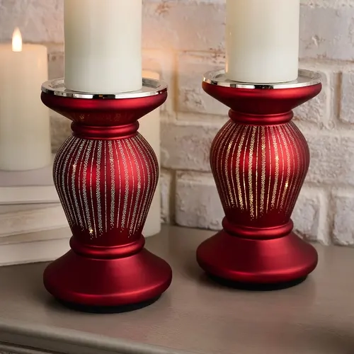 Set of 2 (7.5") Starry Night Pedestals by Valerie