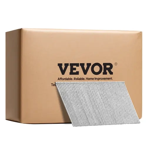 VEVOR 20° Angled 16 GA Galvanized Anti-Rust Heavy-Duty Finish Nails, 2-Inch 2000-Piece Fasteners, Tight-Angle Fit for 16GA Finish Nailers, Ideal for Wood Projects & Automotive Seats