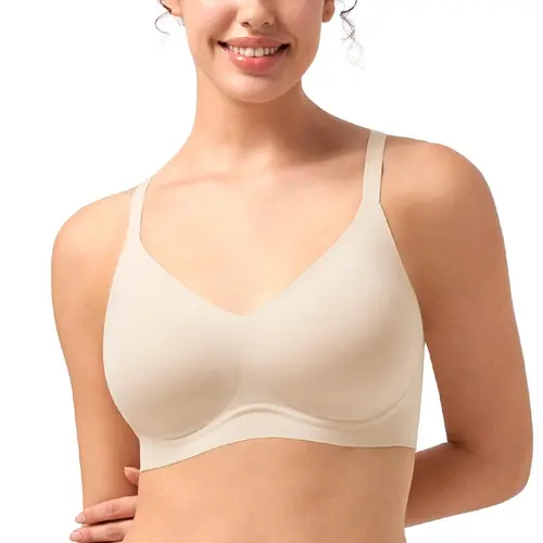 HSIA Tiya CloudSoft Jelly Wireless Comfort Buttery Soft Wire Free Seamless No Underwire Full Coverage Supportive T-shirt Bra Everyday Bra
