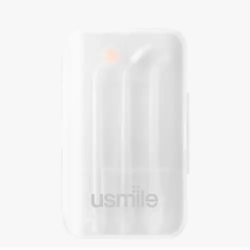 usmile Plastic Portable Storage Case for Electric Toothbrush Jet & Flosser Tips - Youth-Focused Organization Accessory, Compact Size Saves Drawer Space, Lightweight, Durable, Travel-Friendly, Dust-Shielded Care, Holds 3 Tips (No Nozzles Included)