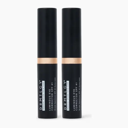 DRMTLGY Bright Eyes Duo (2-Pack) - Luminous Eye Corrector SPF 41. Color-Corrects Dark Circles, Hydrates with Peptides and Ceramides
