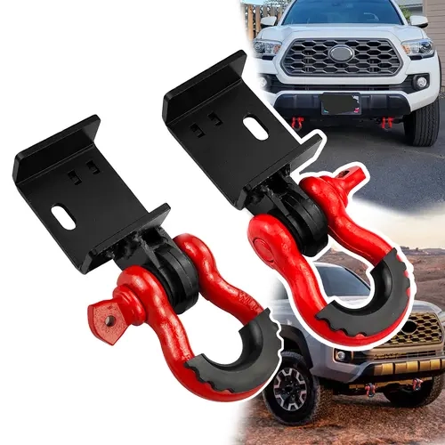 Front Demon Tow Hook Bracket with 3/4 Inches Shackle Fit for Toyota Tacoma 2009-2023