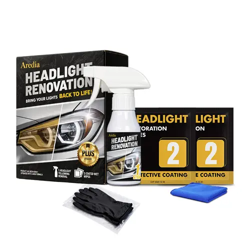 Aredia Headlight Rescue Pack: Remove Yellowing & Apply Ceramic Coat in Minutes - Perfect Gift Idea