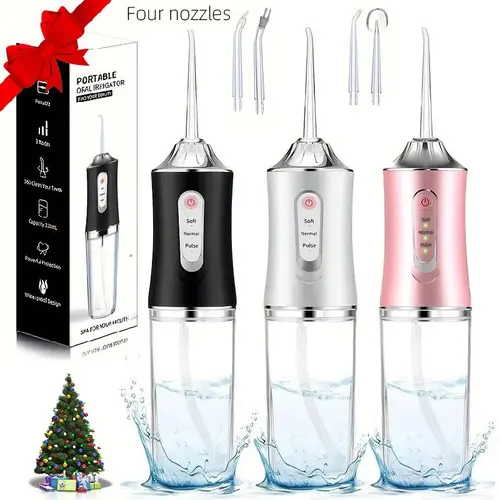 Electric Water Flosser Oral Irrigator, Portable Dental Care Device, Effective Plaque Removal, Easy to Use, Ideal for Home & Travel, Water Flosser Cordless