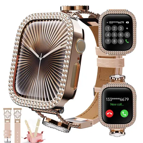W&O 2026 Unisex Trendy Multifunctional Smart Watch - Phone Call, Call Answer, 100+ Multi-Sports Modes, Sleep Monitor, Fitness Tracker, LCD Display, 4cm Digital Monitoring, Casual Black-U-2Straps Wearable Tech Device with Batteries
