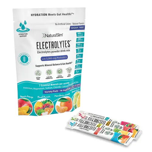 NaturalSlim Electrolytes™ Variety Pack Gut Health Supplement Dietary Probiotic Edible Digestive Nutritional Supplements