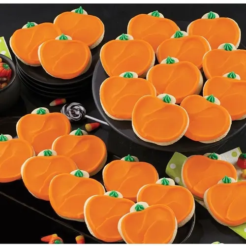 Cheryl's 24 Piece Frosted Pumpkin CutoutCookies