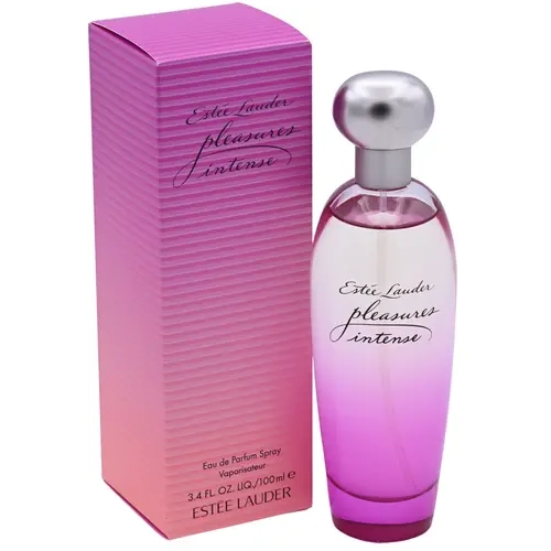 ESTÉE LAUDER Women's Pleasures Intense EDP Spray (3 to 3.9 fl oz) - Prestige Floral Oriental Floral Perfume, Fruity Women's Fragrance, Deep Aroma, Deep Vanilla, Exotic Flower Aura, Green Lily Lift, Maple Wood Note, New Box, Selfcare Gift Item