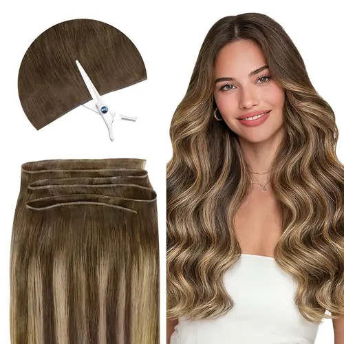 GOO GOO Genius Weft Hair Extensions Human Hair, 14-24 Inch Sew In Remy Human Hair for Natural Look & Volume, Reusable & Straight Hair for Women #sohochic #TikTokShopFallDealsForYou