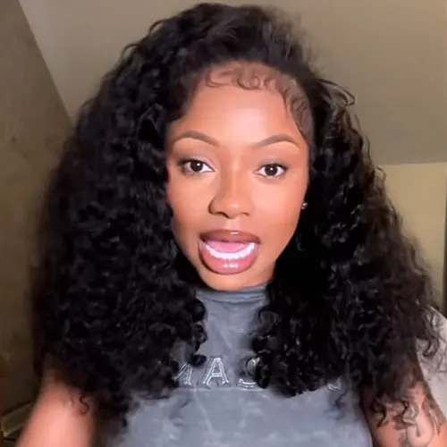 【3 In 1 Half Wig] Half Wig Burmese Curly Human Hair for Women V Part Burmese Curly Wig Human Hair Beginner Friendly Kinky Curly Wig Human Hair 180 Density