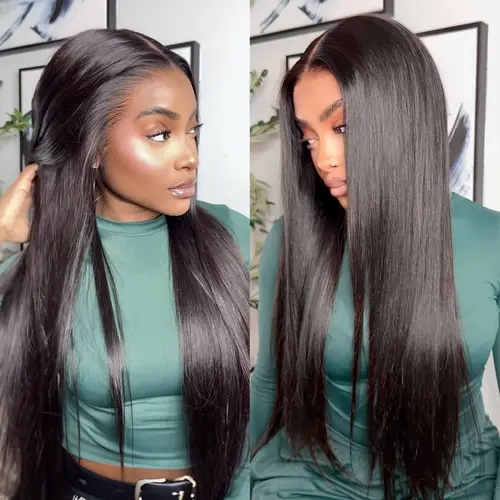 【30‘’ Exclusive Deal】OQ HAIR Straight Glueless 7x5 Lace Closure Wigs Wear And Go Wig Human Hair Pre Plucked Natural Hairline Beginner Friendly