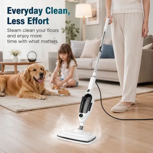 [FallDealsForYou]Corded Steam Mop Cleaner, 12-in-1 Multifunction Floor Steamer with Detachable Handheld Steamer, Adjustable Steam, 23FT Cord, 15.2 OZ Tank, 11 Cleaning Tools for Corners