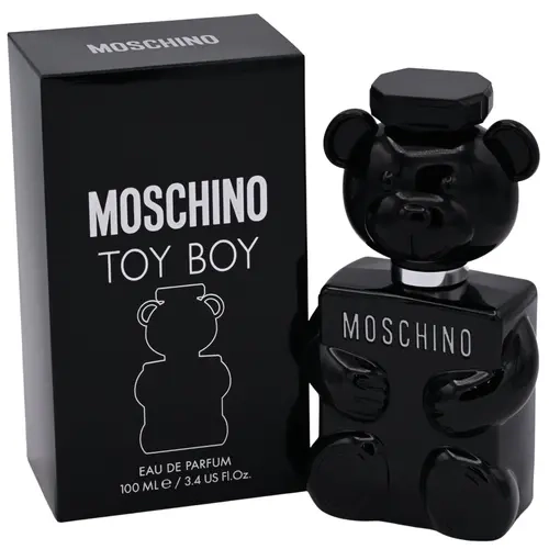 MOSCHINO Toy Boy Eau de Parfum for Men (3.4 fl oz Boxed Aromatic Perfume) - Spicy Woody Amber Scent, Fresh Pear Spark, Bergamot Mix, Rose Magnolia Heart, Elegant Signature, Rich Lingering Base, Evening Wear, Birthday Gifts for Him