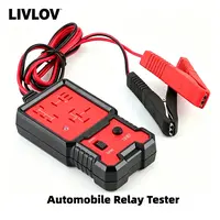 Portable Car Automotive Circuit Tester - Relay & Battery Diagnostic Checker with LED Indicator, Professional Voltage Tool, OBD Scanner for Automotive Enthusiasts, Red Car Tools for Vehicle Diagnostic Tasks, Portable Design Work Gadgets