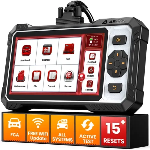 ANCEL FX6100 Bidirectional OBD2 Tablet Scanner for Mechanics, 6.2'' Touchscreen All Systems Diagnostic Tool with 15+ Maintenance Functions, CAN FD, FCA AutoAuth, Active Test, DPF Regen, ABS Bleed Support, Bluetooth, Lifetime Free Upgrade