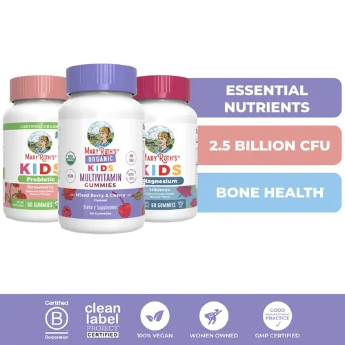 Kids Gummies Triad of Health Bundle - Kids Multivitamin Gummies - Kids Probiotic Gummies - Kids Magnesium Gummies