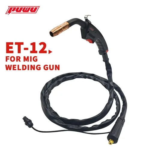 Puwu 140A Gasless MIG Welder Gun - 7ft Handheld Welder Machine Replacement for Lincoln FLUX-135PRO/PW-FLUX 135PRO, Ergonomic Flux-Core, Durable Flexible Hose, Brass Nozzle, Mig Welding Machine