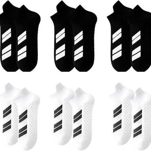 6 Pairs of Sports No Show Socks for Man and Woman, White Daily Socks That Are Sweat-Absorbing and Breathable,Breathable, Absorbent Active Socks for Daily Wear
