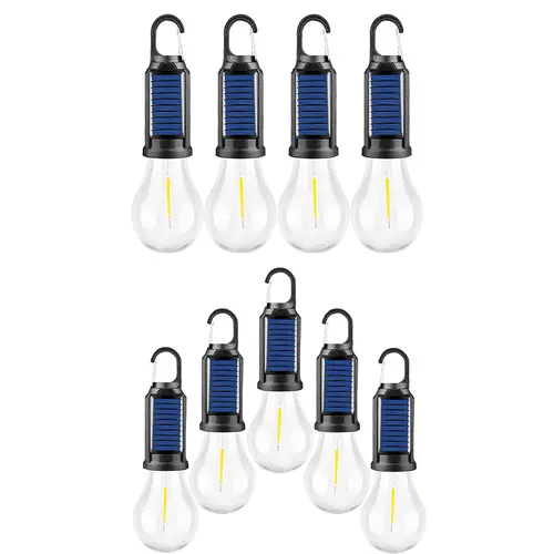 2026 New ABS Solar-Powered Rechargeable Camping Light - Lightweight Waterproof LED Warm Solar Hand Light with Hook & Hang Design for Hiking, Thanksgiving, Christmas (Home Improvement Lighting Accessory)