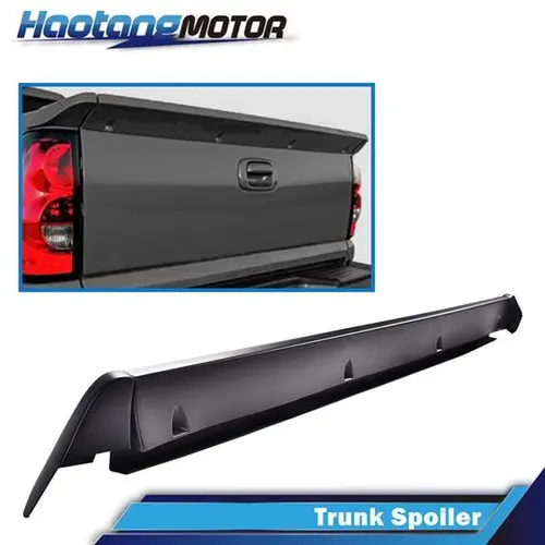 Brand-New PP Plastic Automotive Spoiler - CROSSDESIGN Vehicle Accessory, Tailgate Wing Replacement for 1999-2006 Chevy Silverado Sierra 1500 Fleetside Trucks, Rear Trunk Lip Upgrade, Instant Improve Styling, New in Box