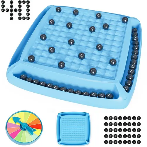 Upgraded 40-Stone Tabletop Chess Board Game Set, 2-4 Player Multiplayer Strategy Game for 6-8 Years Olds, Boosts Logical Thinking & Patience, Ideal Birthday Gift for Kids & Adults