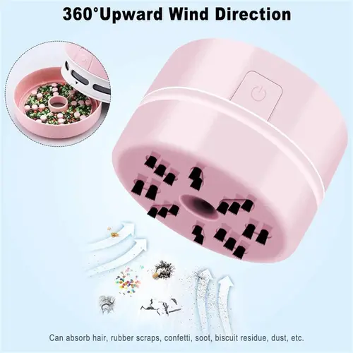 Desktop Vacuum Cleaner,Mini Table dust Sweeper Energy Saving,High Endurance up to 90 mins,Rotatable Design for Keyboard/Home/School/Office(Charging version)
