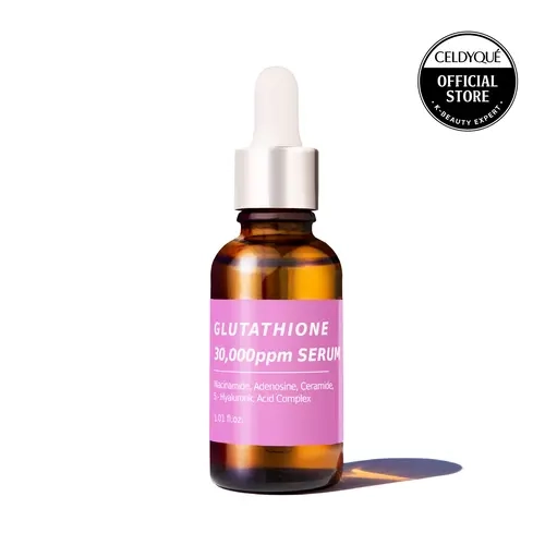 [CELDYQUE] 30000ppm Glutathione Brightening Advanced Serum 30ml - Alcohol-Free, Niacinamide, Ceramide, Hyaluronic Acid, Radiant Hydration, Moisture, Pigmentation Skin Repair, Even Tone, Dark Spot Care, Korean Beauty Essence