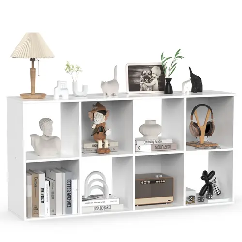 Cube Storage Organizer Bookshelf - Open Cubby Shelf with Removable Back Panels, Organizer Storage for Apartment Accessories, Small Room Organization Products, Indoor Living Room Shelving Unit