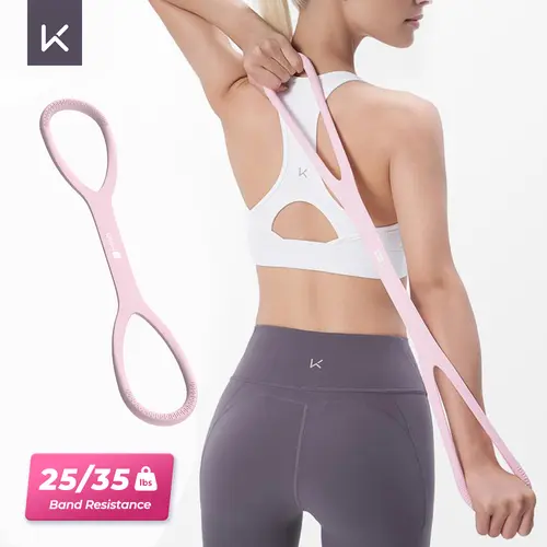 KEEP 8-Shaped Resistance Band for Home Fitness Stretch Leg Arm Strength Training 25/35 lbs Band Resistance Exercise Equipment for Gym & Yoga