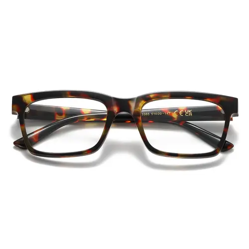 Kimorn Full Rim Rectangle Blue Light Digital Screen Glasses - Sturdy Black Frame Resin Plastic, UV Protection, Digital Eye Strain Relief, Ergonomic Design, Modern Fashionable Eyewear for Female Work/Gaming, Enhance Visual Experience, Improve Sleep Quality