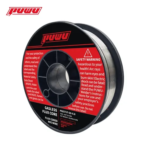 PUWU E71T-GS Portable Gasless Wire Feed MIG Welder, 0.030"/0.035" Diameter Gasless Flux Core Welding Wire, 2lb/10lb Spools, No Gas Tanks Required, Versatile Use Tools & Hardware Soldering Equipment, Father's Day Gift Option