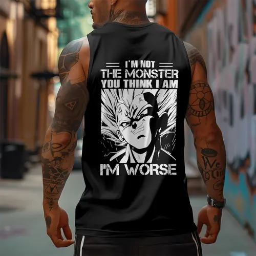 Dragon Ball DBZ Vegeta Unisex Summer outfits men streetwear 80s 90s graphic tees cotton Anime tank tops men gifts