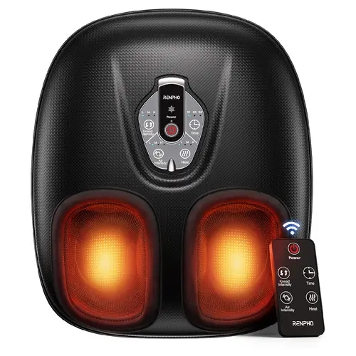 [Livestream Exclusive] RENPHO Electric Shiatsu Foot Massager with Heat & Remote – Deep Kneading for Sizes Up to 12, Ideal Gift for Men & Women Gift Choice summervibes