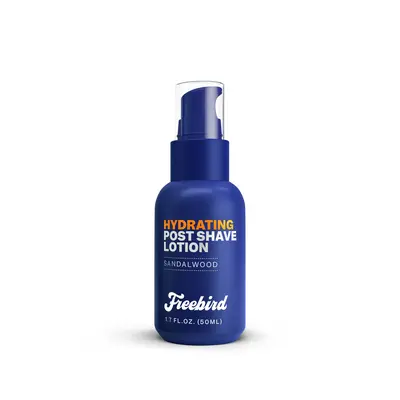 FREEBIRD Hydrating Post-Shave Lotion - 1.7 FL OZ Cooling Sandalwood Aftershave Gel for Razor Burn Relief & Gentle Skin Care - Foam