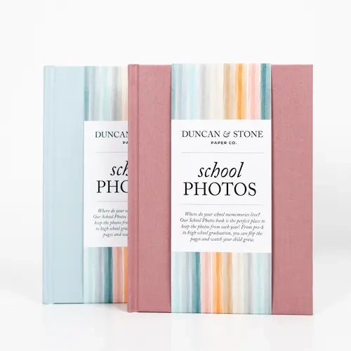 Duncan & Stone Paper Co. Decor-Friendly Prek-Grad Ready Photo Album - School Memories Storage Book, Album de Fotos (Toys & Hobbies DIY Scrapbooking Supply)