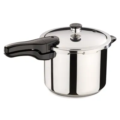 Presto 01362 6 Quart Stainless Steel Pressure Cooker, Tri Clad Base, Silver