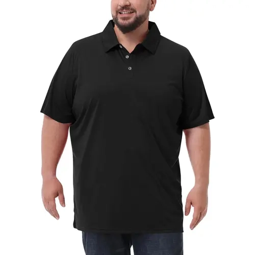 Idtswch Men's Big and Tall Polo Shirts UPF 50+ Casual Work Quick Dry Short Sleeve Collared Golf Shirt(XL-8XL) Top Stretch Sports Outdoor Athletic Fashion Athletic Apparel