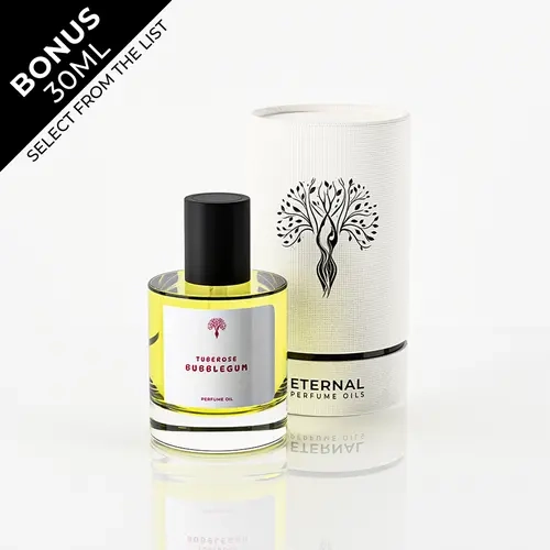 Eternal Perfume Oils – Tuberose Bubblegum Perfume Oil for Women | 50ml with Bonus 30ml Bottle of Your Choice