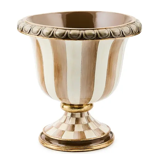 MacKenzie- Childs Tabletop Check & Stripe Urn