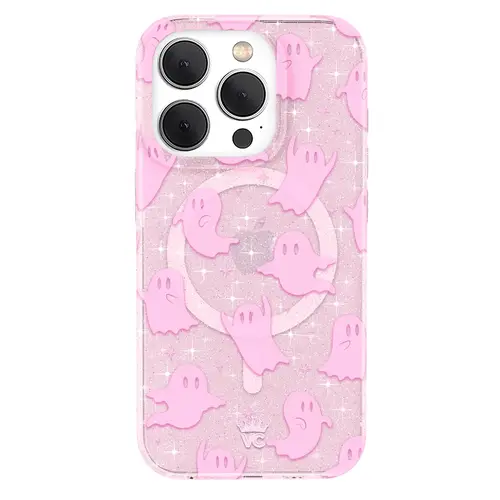Velvet Caviar Halloween MagSafe Snap-On Cellphone Case - Durable Magnetic, Cute Ghost Pattern Protective Casing, Shockproof Haunted House Themed Decorative Smartphone Protector for Multiple iPhones, Wireless Phone Accessory