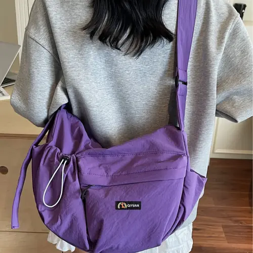 Japanese lightweight orange dumpling bag, Crossbody messenger bag, Casual Fashion Bag, shoulder bag, college students' commuting shoulder bag, zipper closure, multiple colors optional, suitable for students, office workers commu