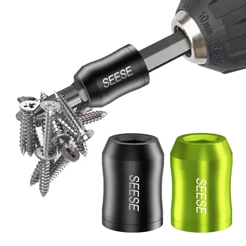 SEESE Strong Magnetic Screw Ring, 1/4 Inch/ 6.35 mm Universal Magnetic Screw Ring Bit for Hex Screwdriver and Power Bits, Halloween gifts