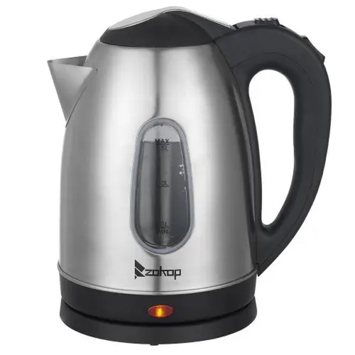 BPA-Free Stainless Steel Electric Kettle (1.5L, 1200W US Standard) - Automatic Shut Off, Boil Dry Protection, LED Color Changing Boil Status, 360° Easy Docking, 1.87Lb / 0.85Kg, Portable for Coffee, Tea, Kitchen Countertop Appliance