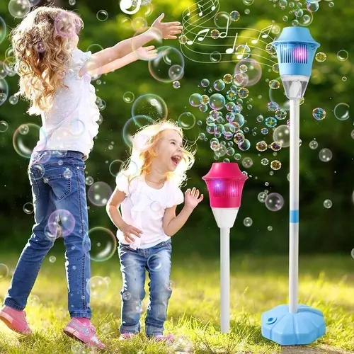 SEESE Bubble Machine for Kids, Height Adjustable, Auto Bubble Blower with Music, Ideal for Backyard Fun and Celebrations, Halloween gifts, Halloween gifts