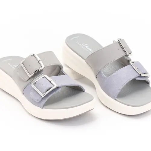 Clarks Cloudsteppers Adjustable Slide Sandals - Drift Buckle