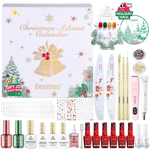 Beetles Gel Polish Christmas Gel Nall Polish and Press On Nails Set 2025