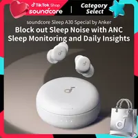 soundcore Sleep A30 Special by Anker, Sleep Earbuds, ANC, Passive Isolation, Snore Masking, Extensive Sleep Audio, Ultra Comfort for Side Sleepers, 8-10H Playtime