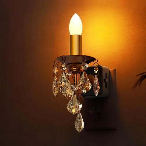 [Ideal Gift] DORESSHOP Candle Style Night Light with Light Sensor, Flameless Decoration Light with Function for Dinng Room,Living Room, Bedroom,dorm essentials,home decor,home essentials,camping essentials