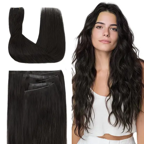 GOO GOO Tape In Weft Extensions,Genius PU Long Weft premium tape wefts,14-24 Inch Real Human Hair Remy Human Hair for Natural Look & Volume #sohochic #TikTokShopFallDealsForYou